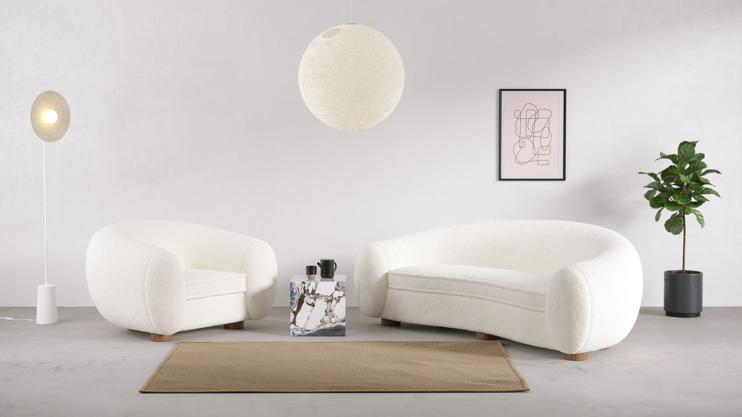 Random - Random Pendant Light, White