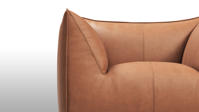 Bambole - Mario Bellini Bambole Lounge Chair, Chestnut Vegan Leather

