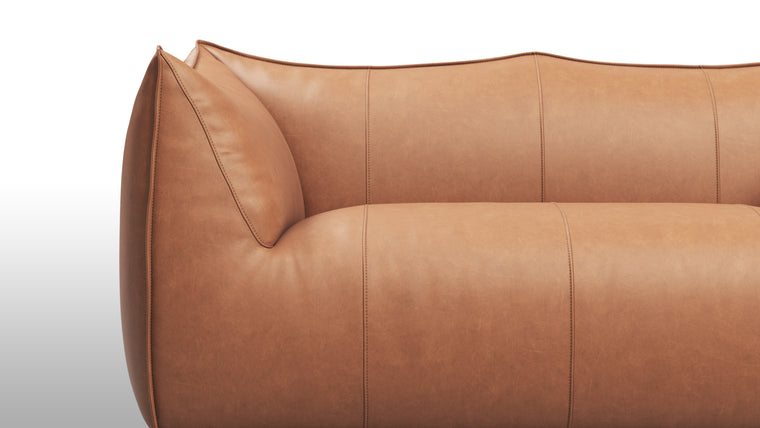 Bambole - Mario Bellini Bambole Two Seater Sofa, Chestnut Vegan Leather
