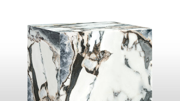 Monolithic Masterpiece | Taking the conventional idea of a plinth and flipping it on its head, this sophisticated contemporary design is not just a podium on which to display or a functional piece of furniture, but a captivating sculptural piece in its own right.
