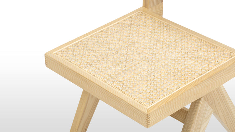 Strong Yet Comfy | A durable wooden frame, complete with angled legs, provides the ideal combination for this chair’s comfortable seat and supportive back.
