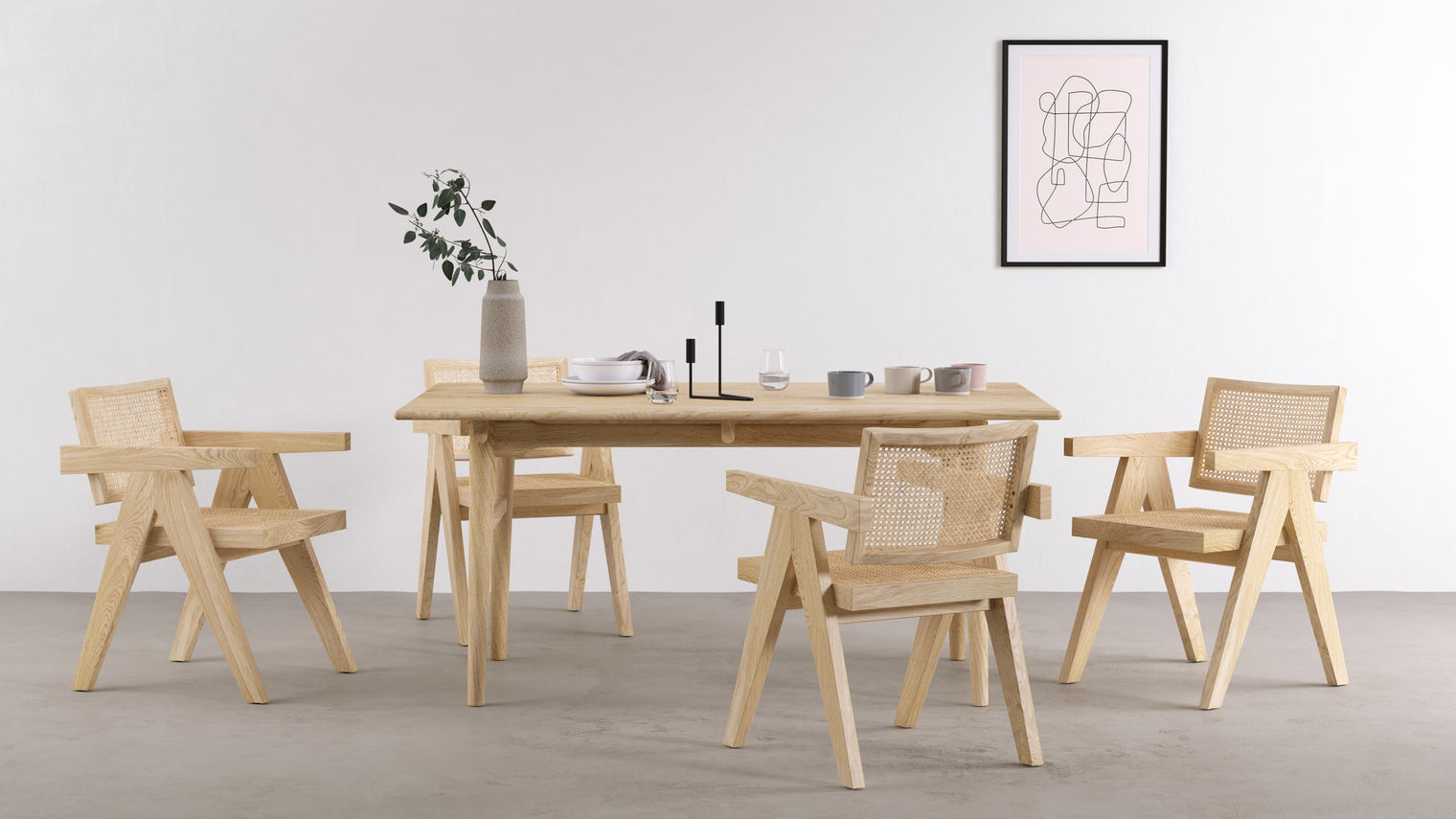 Jeanneret Armchair - Pierre Jeanneret Armchair, Natural Ash