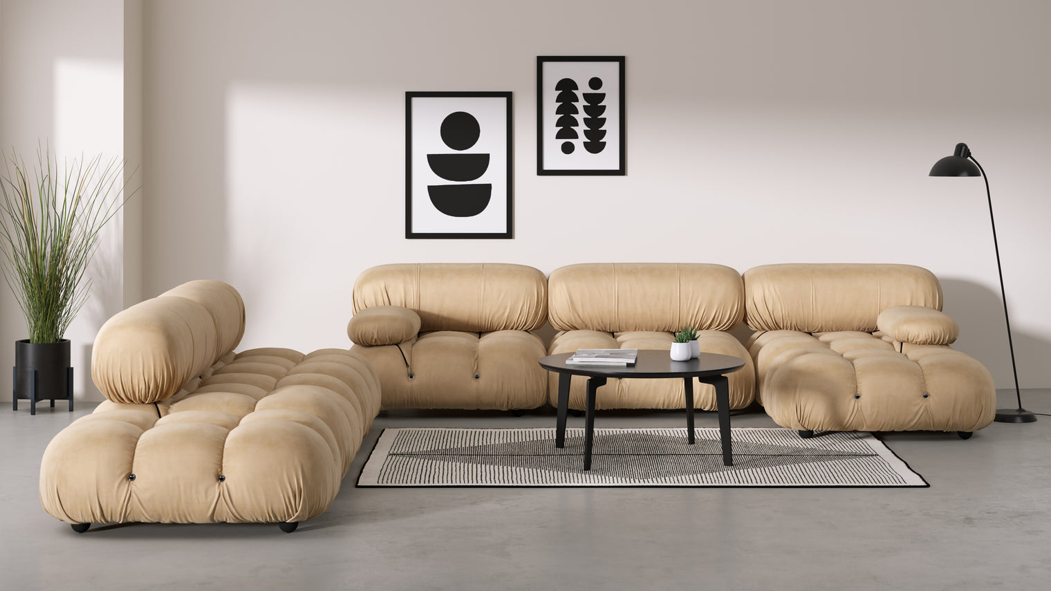 Stylish Sectional|With the Bellini’s sectional design, you can create a sofa that suits your space. The soft curves of each carefully crafted cushion create a luxurious and comfortable seat for the ultimate in stylish comfort.
