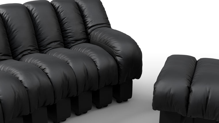 Endlessly Adaptable | The DS 600 Sofa is not simply a piece of furniture; it is an architectural marvel that transforms any living space into a canvas of creativity. Its modular design allows for limitless configurations, enabling you to create a seating arrangement tailored to your unique needs and personal style. Each module seamlessly connects to the next, offering an endless array of possibilities for customization and adaptability.

