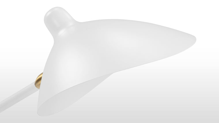 Artistic Ambience | Its distinctive lampshade, inspired by the graceful forms of nature, adds a touch of artistry to any space. With a carefully curated contrast between the smooth, matte exterior and the lustrous, white-painted interior, this lamp emanates a soft, diffused glow, creating an inviting atmosphere that enhances the ambience of any room.
