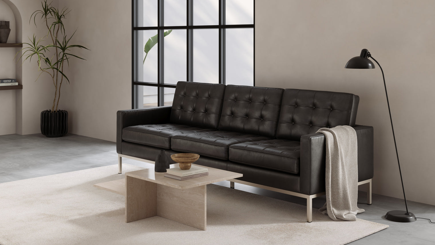 TIMELESS MODERNISM | The Florence Sofa embodies the essence of mid-20th-century modernism. Its clean lines, balanced proportions, and meticulous attention to detail make it an enduring symbol of design sophistication.
