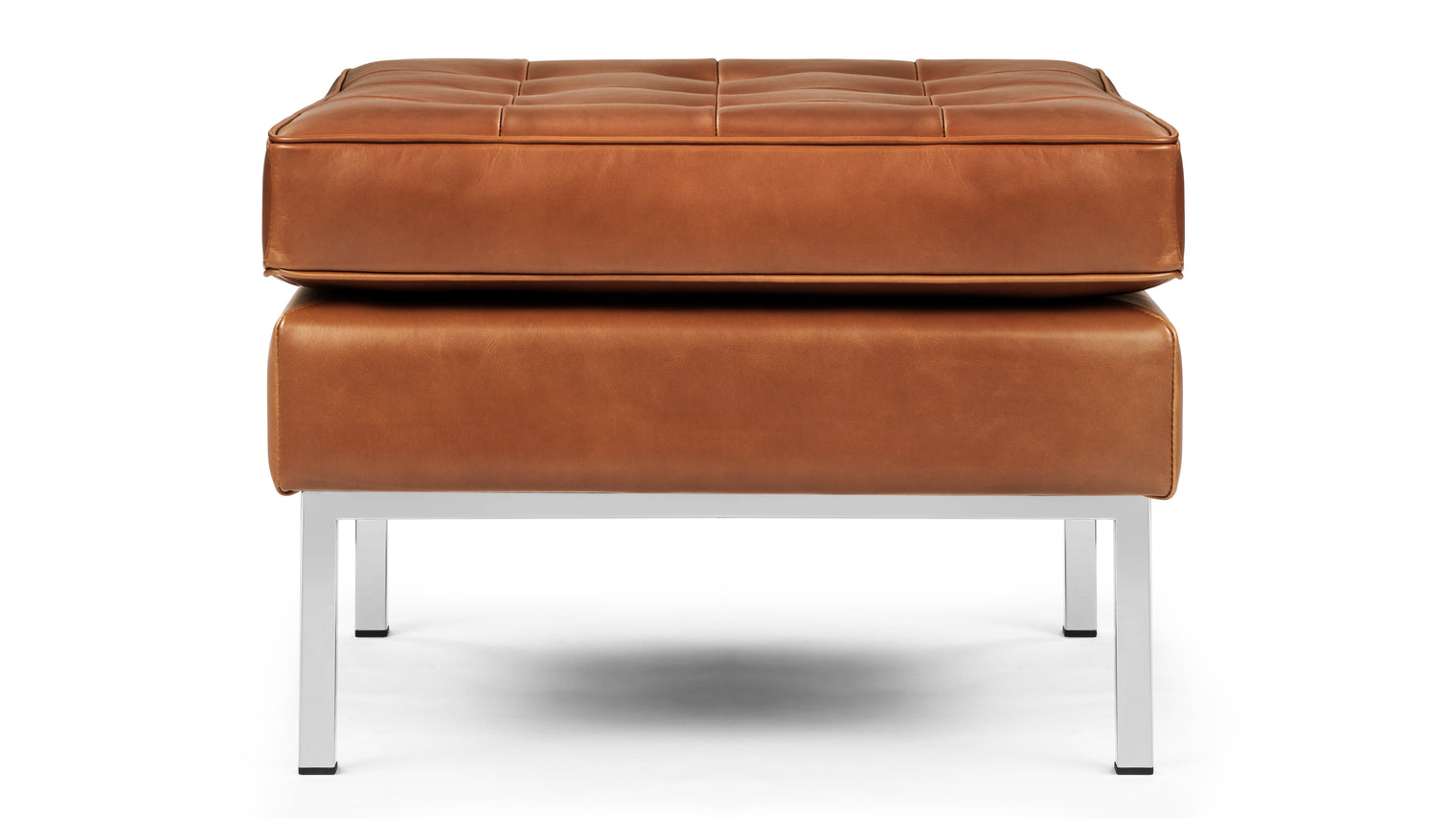 Florence - Florence Ottoman, Tan Premium Leather