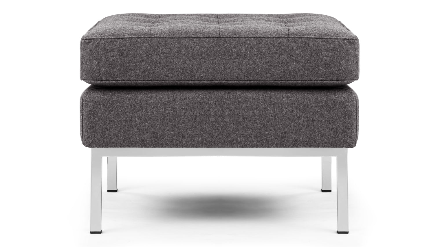 Florence - Florence Ottoman, Dark Gray Wool