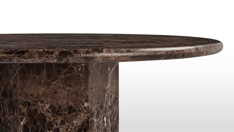 OLD MEETS NEW | A contemporary take on the pedestal base table, the Saga dining table features a hexagonal plinth base, meaning lots of room underneath to squeeze in extra diners and a clean, linear silhouette.
