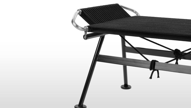 MASTER OF MATERIALS | The innovative use of materials in the Halyard Ottoman sets it apart as a pioneering piece of furniture design. By exploring unconventional materials and pushing the boundaries of traditional construction, the chair embodies a spirit of experimentation and creativity that defines its uniqueness.
