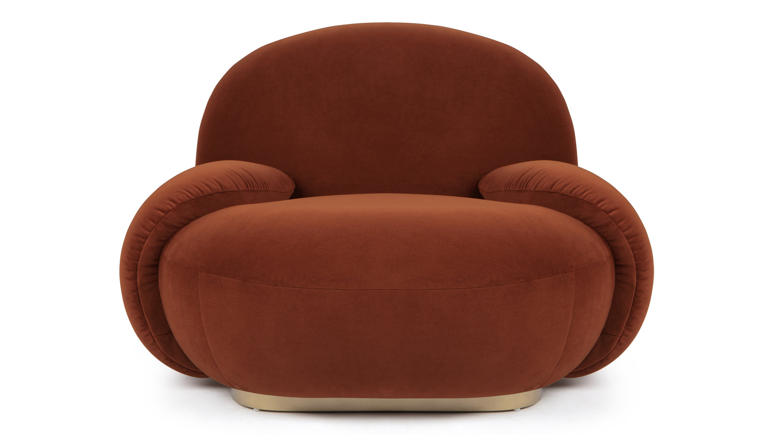 Pacha - Pacha Lounge Armchair, Russet Plush Velvet