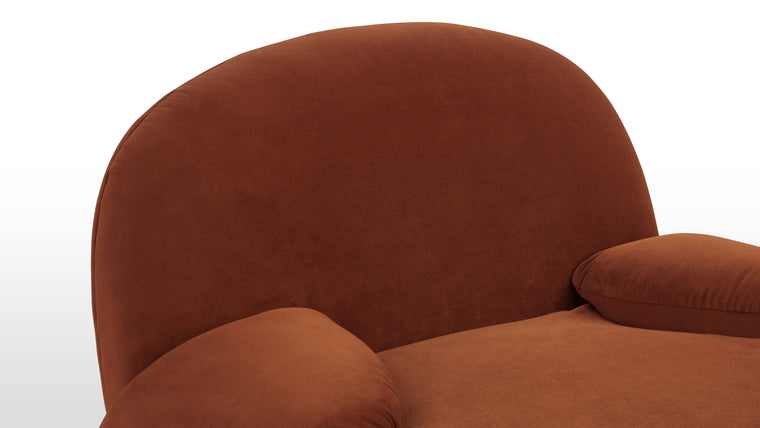 SOFT AND CURVACEOUS | With its low slung seat and organic shape, the Pacha chair provides ultimate comfort and laid-back luxury. Featuring soft cushioning on a fixed base, this chair is the perfect companion to your living space.
