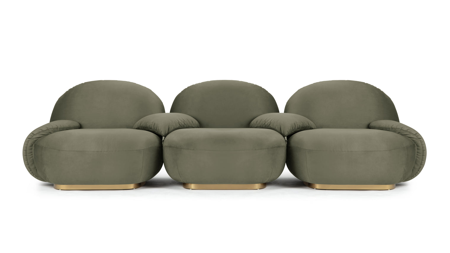 Pacha - Pacha Sofa, Sage Vegan Suede
