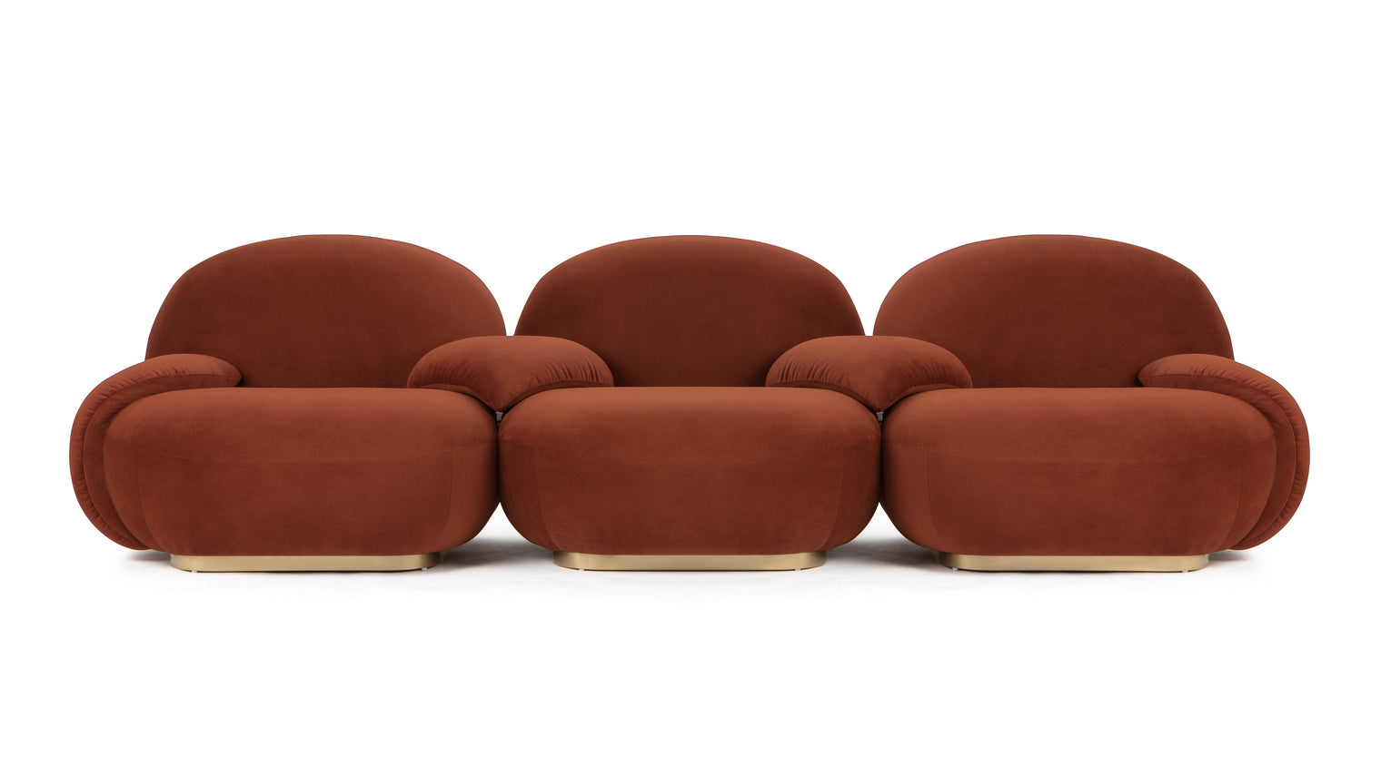 Pacha - Pacha Sofa, Russet Plush Velvet