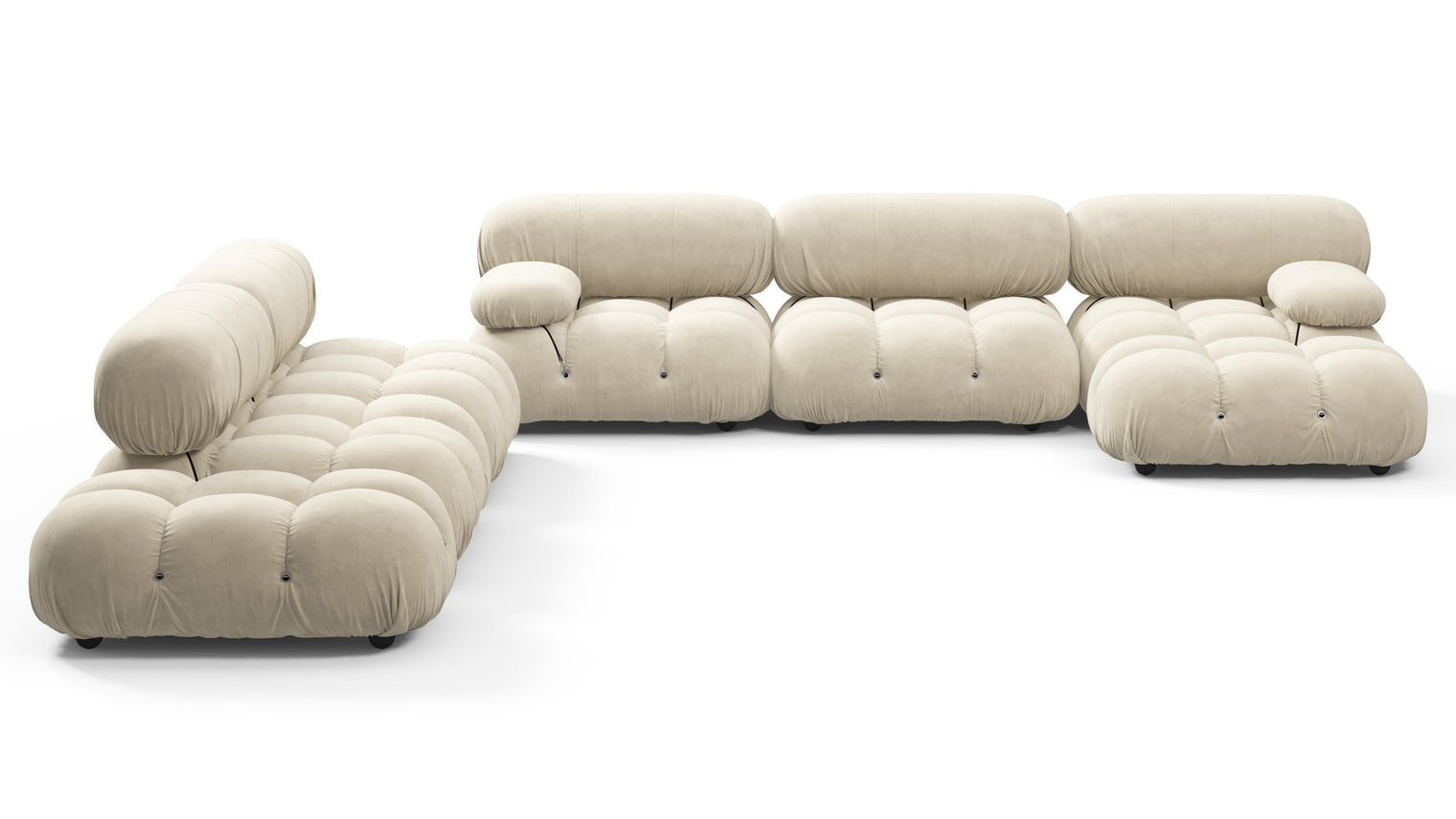 STYLISH SECTIONAL | With the Bellini’s sectional design, you can create a sofa that suits your space. The soft curves of each carefully crafted cushion create a luxurious and comfortable seat for the ultimate in stylish comfort.
