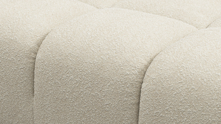 SUPERIOR COMFORT | Designed with the easy-going, informal ethos of the 1970s in mind, the Tufty modules are generously proportioned, coming together in a bench-like base with barely-there connections, allowing plenty of room for you to lean back and curl up in comfort.
