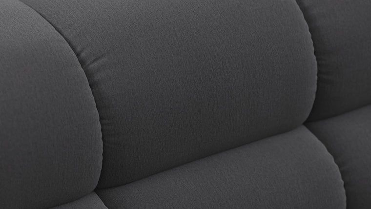 SUPERIOR COMFORT | Designed with the easy-going, informal ethos of the 1970s in mind, the Tufty modules are generously proportioned, coming together in a bench-like base with barely-there connections, allowing plenty of room for you to lean back and curl up in comfort.
