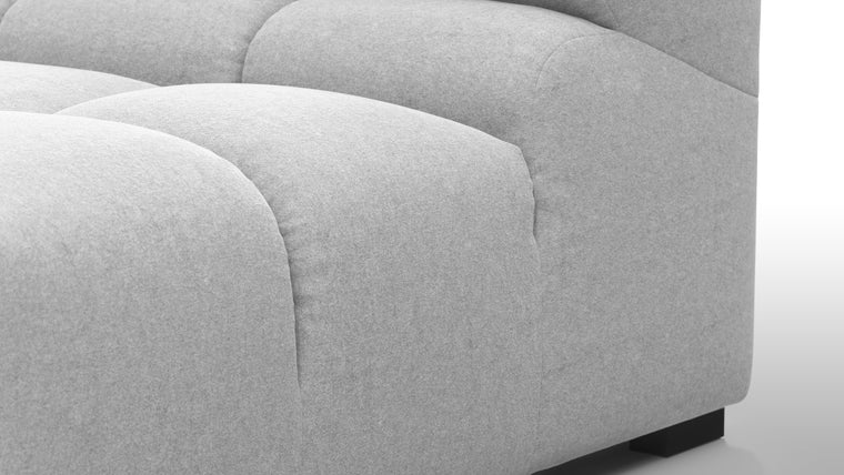 SUPERIOR COMFORT | Designed with the easy-going, informal ethos of the 1970s in mind, the Tufty modules are generously proportioned, coming together in a bench-like base with barely-there connections, allowing plenty of room for you to lean back and curl up in comfort.

