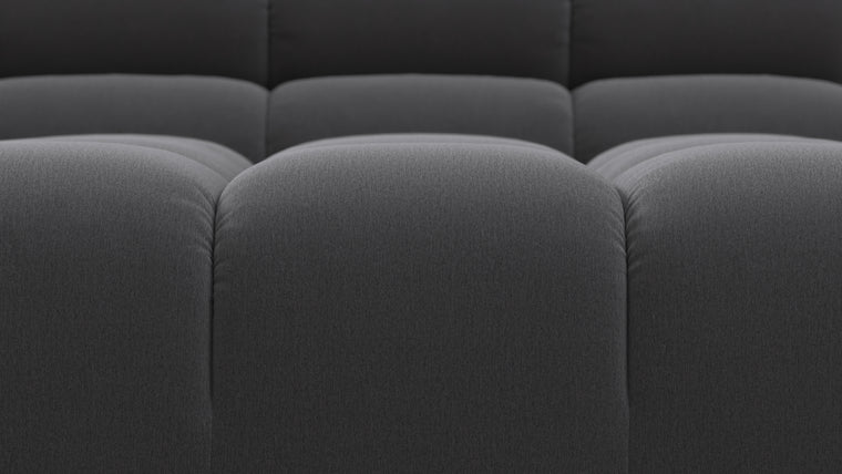 SUPERIOR COMFORT | Designed with the easy-going, informal ethos of the 1970s in mind, the Tufty modules are generously proportioned, coming together in a bench-like base with barely-there connections, allowing plenty of room for you to lean back and curl up in comfort.
