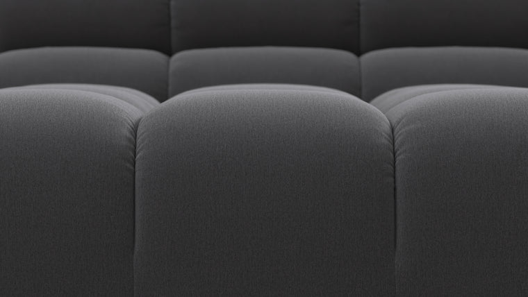 SUPERIOR COMFORT | Designed with the easy-going, informal ethos of the 1970s in mind, the Tufty modules are generously proportioned, coming together in a bench-like base with barely-there connections, allowing plenty of room for you to lean back and curl up in comfort.
