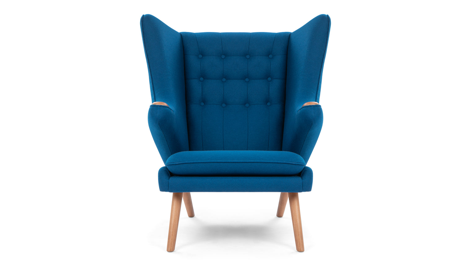 Papa Bear - Papa Bear Lounge Chair, Indigo Blue Wool