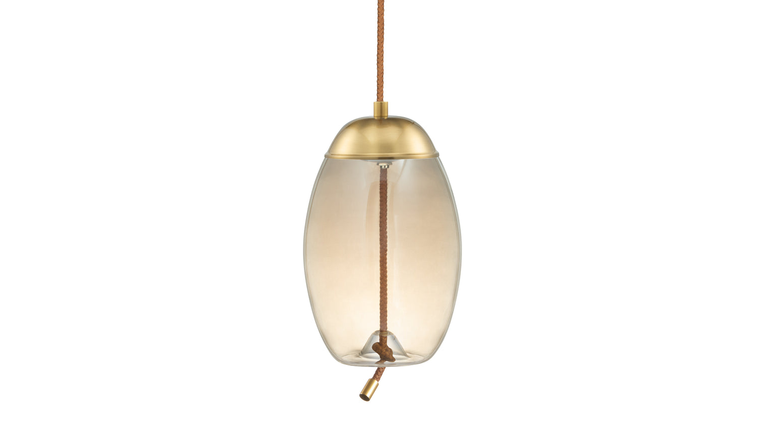 Geneva - Geneva Drop Pendant, Amber Glass