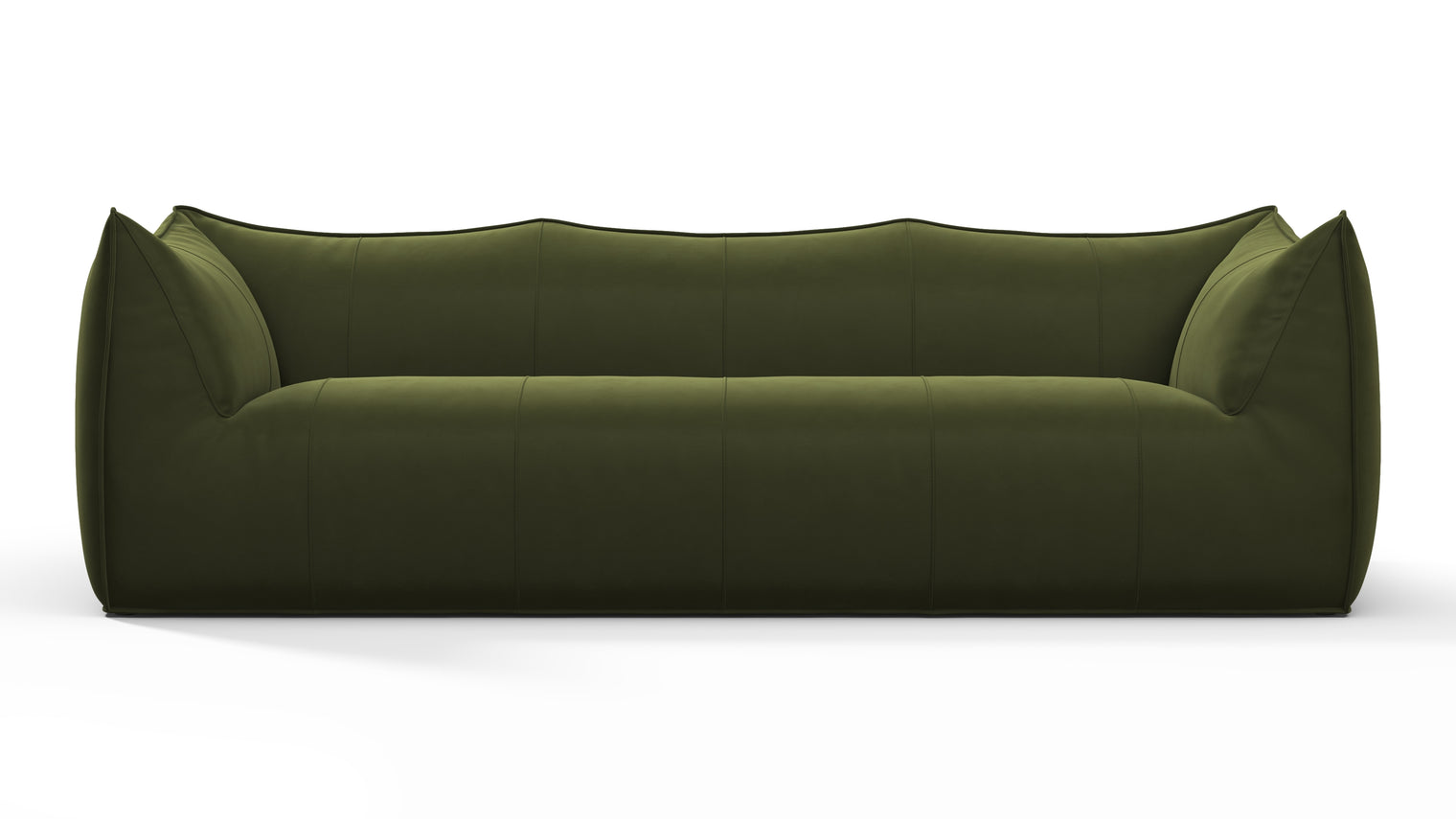SCULPTURAL SEAT | Crafted with the utmost attention to detail, this sofa showcases exceptional craftsmanship and luxurious materials. The premium upholstery adds a touch of elegance and texture, with the carefully tailored contours and seamless stitching exemplifying the dedication to perfection that defines products from Interior Icons.

