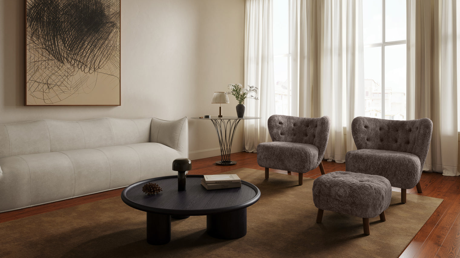 SCULPTURAL SEAT | Crafted with the utmost attention to detail, this sofa showcases exceptional craftsmanship and luxurious materials. The premium upholstery adds a touch of elegance and texture, with the carefully tailored contours and seamless stitching exemplifying the dedication to perfection that defines products from Interior Icons.
