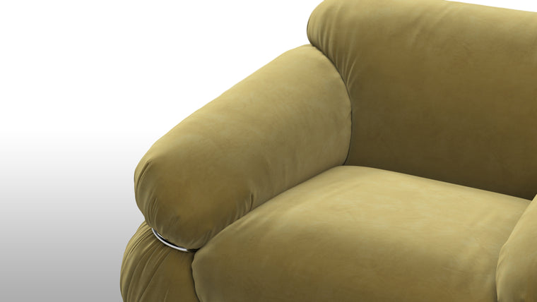 Iconic Appeal | Immerse yourself in the lavish comfort of the Sesann Armchair. Sink into its plush cushions and experience an unparalleled blend of coziness and support. The carefully selected upholstery not only adds a hint of refinement but also beckons you to relish its tactile allure.
