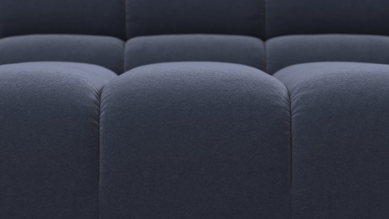 SUPERIOR COMFORT | Designed with the easy-going, informal ethos of the 1970s in mind, the Tufty modules are generously proportioned, coming together in a bench-like base with barely-there connections, allowing plenty of room for you to lean back and curl up in comfort.
