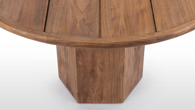 Outdoor Essential | Perfectly sized for four to six guests, this table is designed for outdoor use, naturally resisting moisture, and decay. Whether on a patio or in a garden, it remains a stylish and functional focal point.
