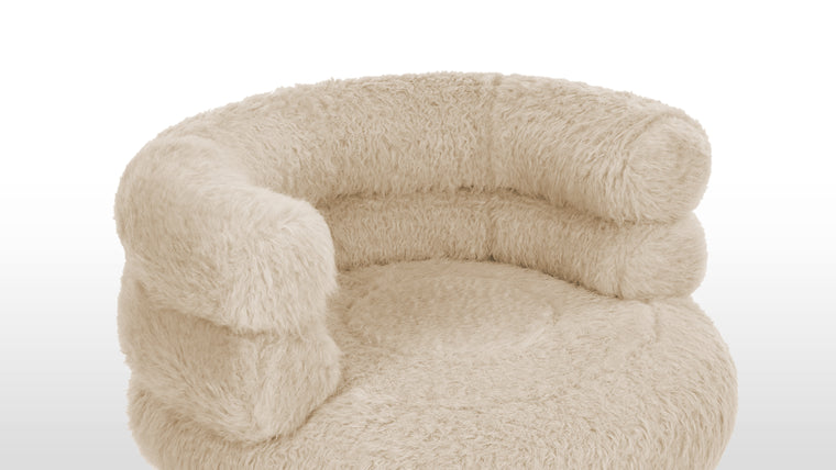 Modern Icon | Designed almost exclusively from circular forms, the Lana Chair is as soft visually as it is to the touch. Perfectly aligned with the enduring trend for organic forms and curvaceous silhouettes, the generous round seat gives plenty of room to curl up on, while the tubular backrest is designed to wrap around the body for ultimate comfort.

