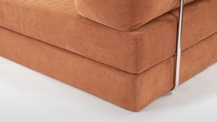 Smart Versatility | Designed for adaptability, the Teddy Sofa's pull-out base extends effortlessly to create a larger lounging or sleeping space, making it ideal for both relaxation and overnight guests. The thick, padded seating enhances comfort, ensuring a supportive yet cozy experience. Compact in size but rich in functionality, this sofa is the perfect addition to any small apartment, guest room, or multifunctional living space.
