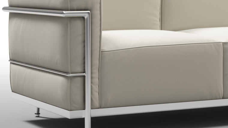 Low Profile | With its back and armrests at the same height, this unique piece creates more visual space and gives you lots of support all at once. Who said clean lines couldn’t be cozy too?
