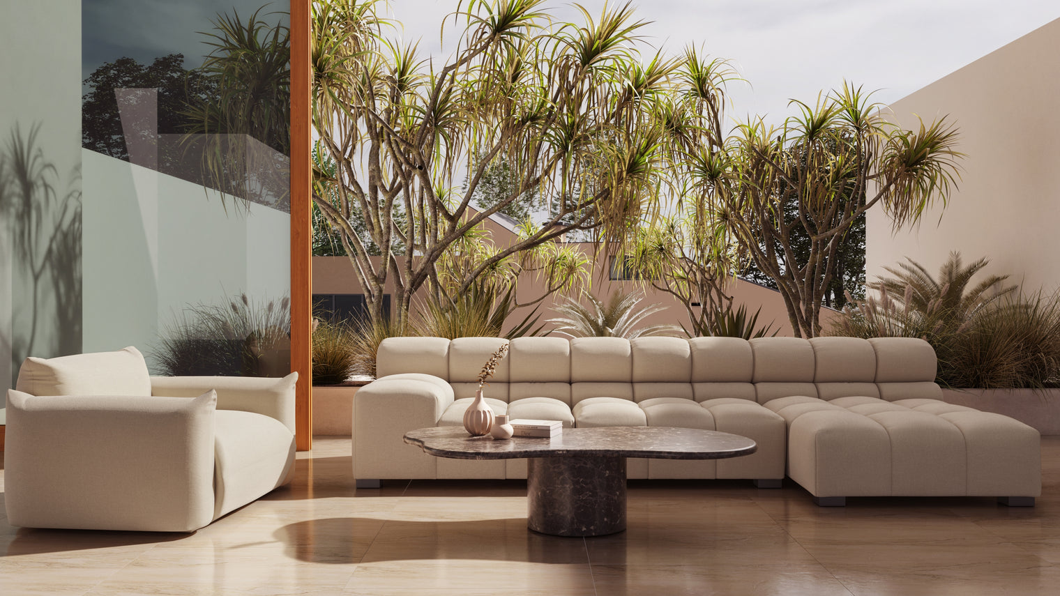 DISCOVER MARENCO OUTDOOR | Introducing the Marenco Outdoor Sofa, a modern masterpiece that brings the essence of contemporary Italian design to your outdoor spaces. This iconic sofa embodies playful elegance and remarkable comfort, making it a true standout in any alfresco setting.
