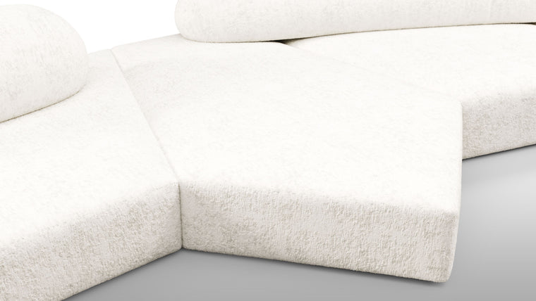 Sculpt Your Own Sofa | The sofa's modular nature allows it to be configured in various compositions, making it adaptable to different spaces and needs. Each module can be arranged to form a continuous seating area or separated to create distinct sections, providing flexibility in both residential and commercial settings.
