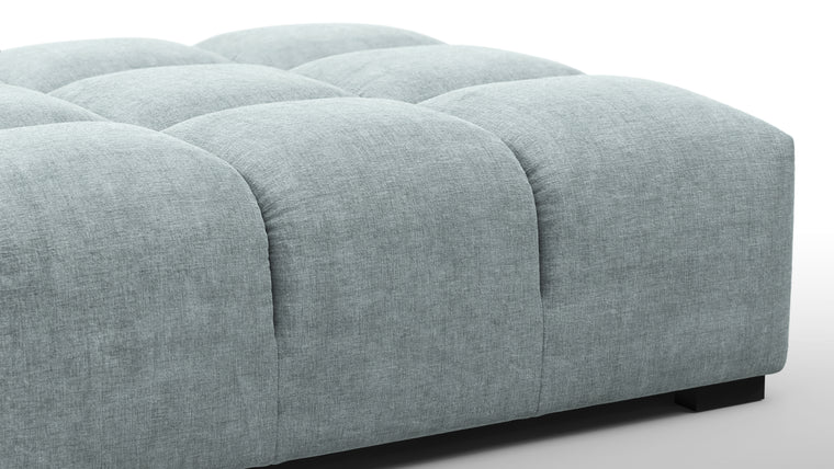 SUPERIOR COMFORT | Designed with the easy-going, informal ethos of the 1970s in mind, the Tufty modules are generously proportioned, coming together in a bench-like base with barely-there connections, allowing plenty of room for you to lean back and curl up in comfort.

