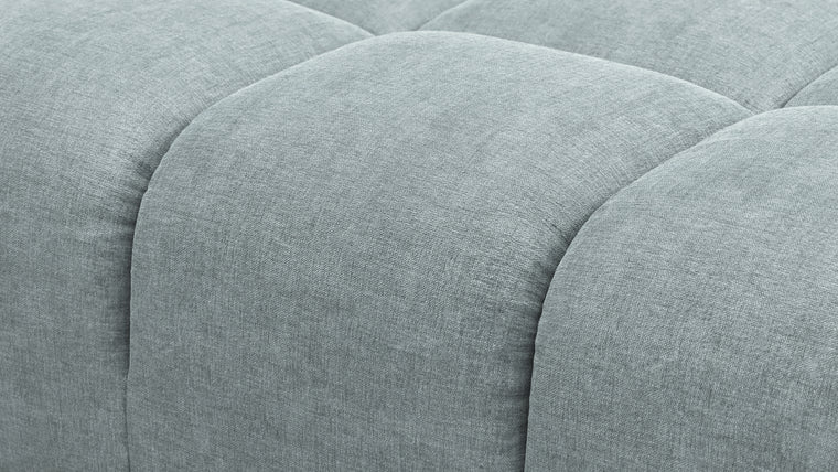 SUPERIOR COMFORT | Designed with the easy-going, informal ethos of the 1970s in mind, the Tufty modules are generously proportioned, coming together in a bench-like base with barely-there connections, allowing plenty of room for you to lean back and curl up in comfort.

