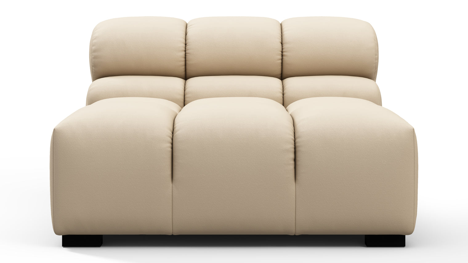 MODULAR MASTERPIECE | A modern take on 70s design, this cloud-like outdoor sectional is all about leisurely lounging under the sun or stars. Its relaxed, playful aesthetic enhances any outdoor environment.

