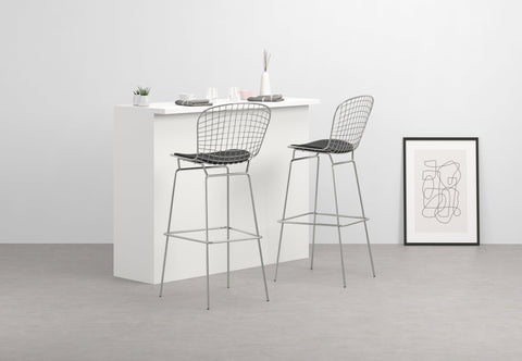 Bertie - Bertie Bar Stool, Chromed Legs