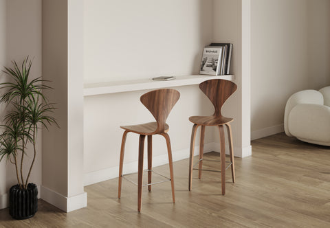 Norman - Norman Counter Stool, Walnut, 25.5
