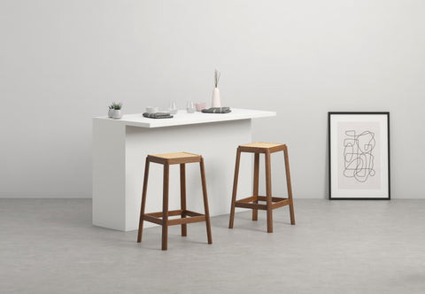 Jeanneret Counter Stool - Pierre Jeanneret Counter Stool, Walnut Stain