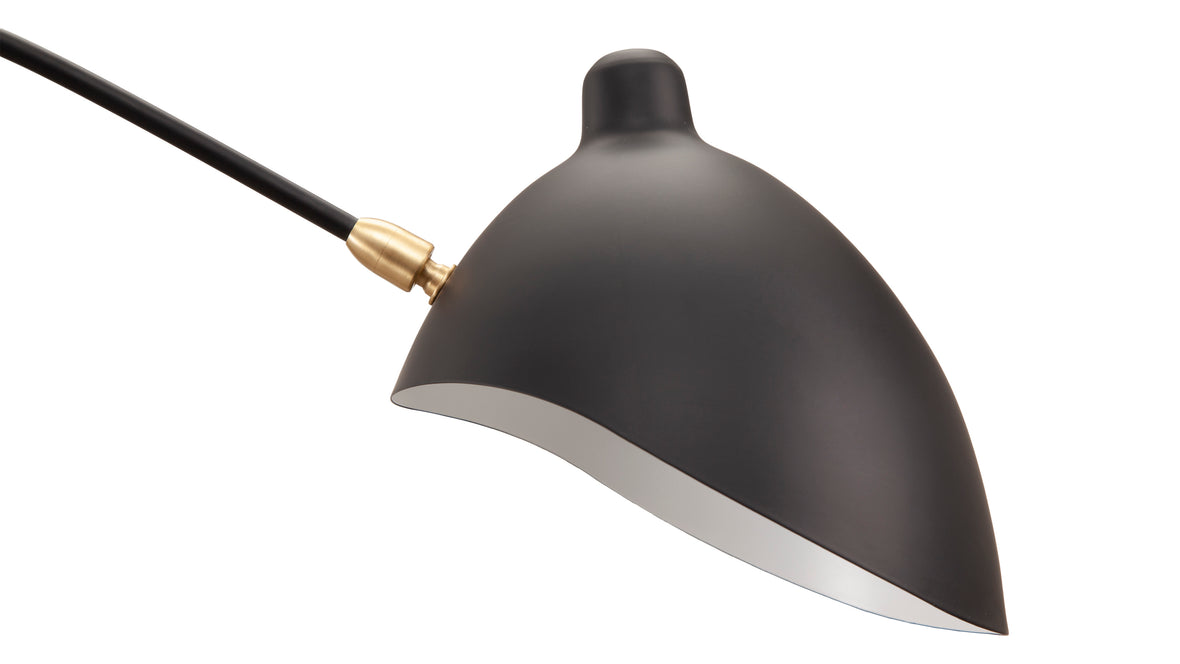 Mouille Ceiling - Mouille Ceiling Light, Six Arms, Black, W110 in
