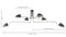 Mouille Ceiling - Mouille Ceiling Light, Six Arms, Black, W110 in