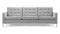 Florence - Florence Three Seater Sofa, Light Gray Wool