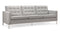 Florence - Florence Three Seater Sofa, Light Gray Wool