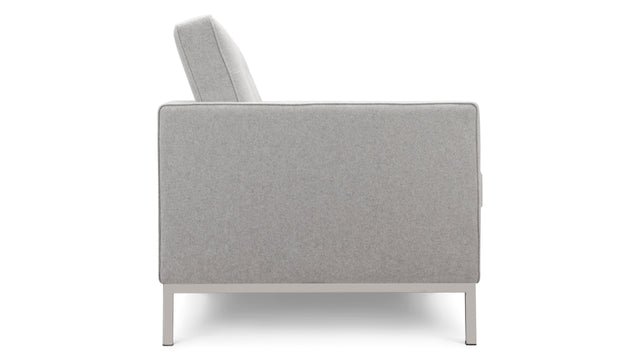 Florence - Florence Three Seater Sofa, Light Gray Wool