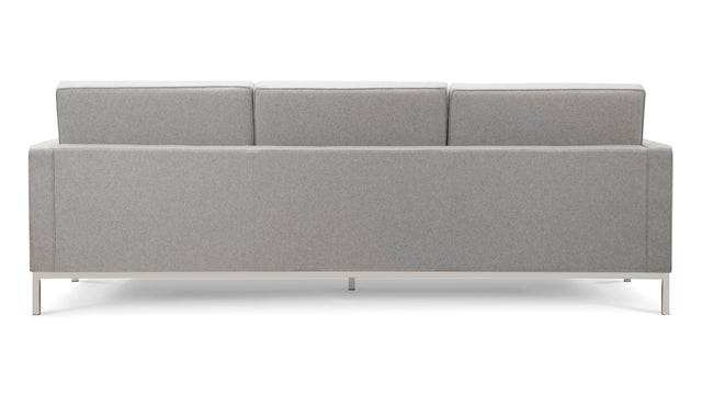 Florence - Florence Three Seater Sofa, Light Gray Wool