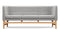 Mayor Style - Mayor Style Three Seater Sofa, Light Gray Wool and Ash