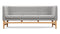 Mayor Style - Mayor Style Three Seater Sofa, Light Gray Wool and Ash
